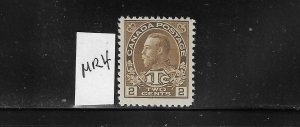 CANADA SCOTT #MR4 1916 WAR TAX STAMP 2C+1C (BROWN) - MINT LIGHT HINGED