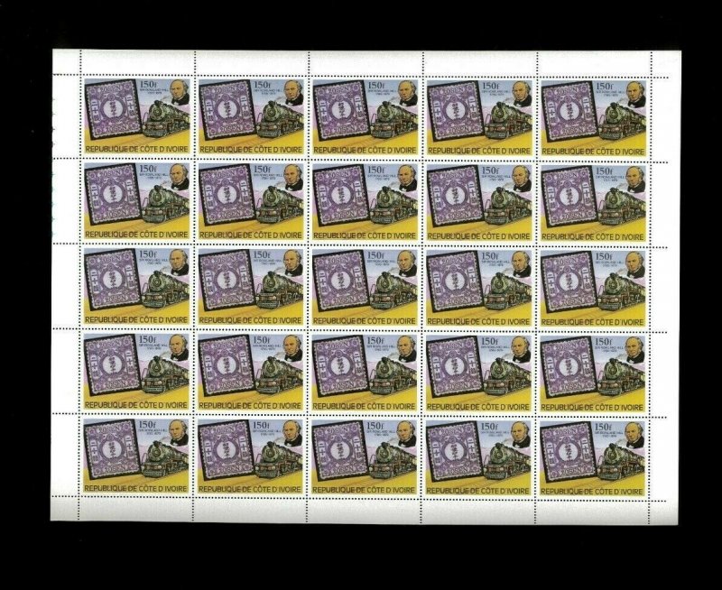 Topical Wholesale Ivory Coast #'s 514-18 Sheets of 25. Cat.187.50 (7.50 per set)