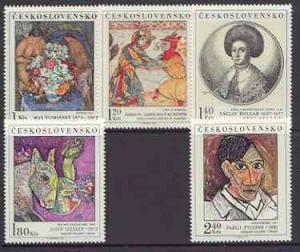 Czechoslovakia 1972 Art (7th issue) set of 5 unmounted mi...