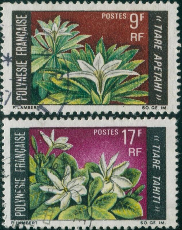 French Polynesia 1969 Sc#245-246,SG91-92 Flowers set FU