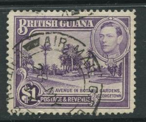 British Guiana - Scott 239 - KGVI- Definitive -1938 - FU - Single $1.00c Stamp