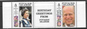 PITCAIRN ISLANDS SG399/400 1991 65th BIRTHDAY OF QUEEN ELIZABETH MNH