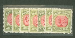 Australia  #J64-J70  Single (Complete Set)