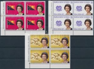 Papua New Guinea stamp Queen ElizabethII.s set blocks of 4 MNH 1977 WS226921