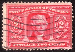 1904, US 2c, Thomas Jefferson, Used, Sc 324