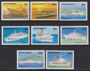 1989 Barbuda Cruise Ships complete set of eight MNH Sc# 1047 / 1054 CV $60.25