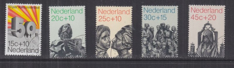 NETHERLANDS, 1971 Social Welfare Funds set of 5, used.