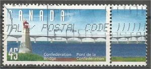 CANADA, 1997, used 45c, Bridge Scott 1645 with label