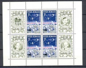 Romania - 1972 - Mi. Sheet 95 (Space) - MNH - AE018