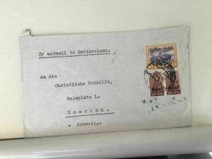 South West Africa omaruru 1946 to Switzerland stamps cover Ref R25626