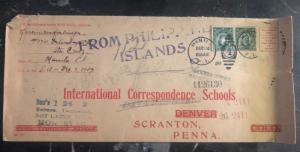 1907 Philippines Cover To International Correspondence School USA