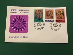 Cyprus First Day Cover Christmas 1976 Stamp Cover R43130