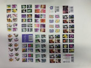 Forever stamp flower series mixed 10 sheets, total 200pcs, random style delivery