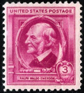 SC#861 3¢ Famous Americans: Ralph Waldo Emerson Single (1940) MNH