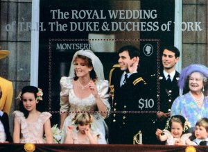 ZAYIX - 1986 Montserrat 617 MNH - Royal Wedding SS - Fergie 081722SM04M