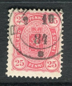 FINLAND; 1875-81 classic Helsingfors print issue used Shade of 25p.