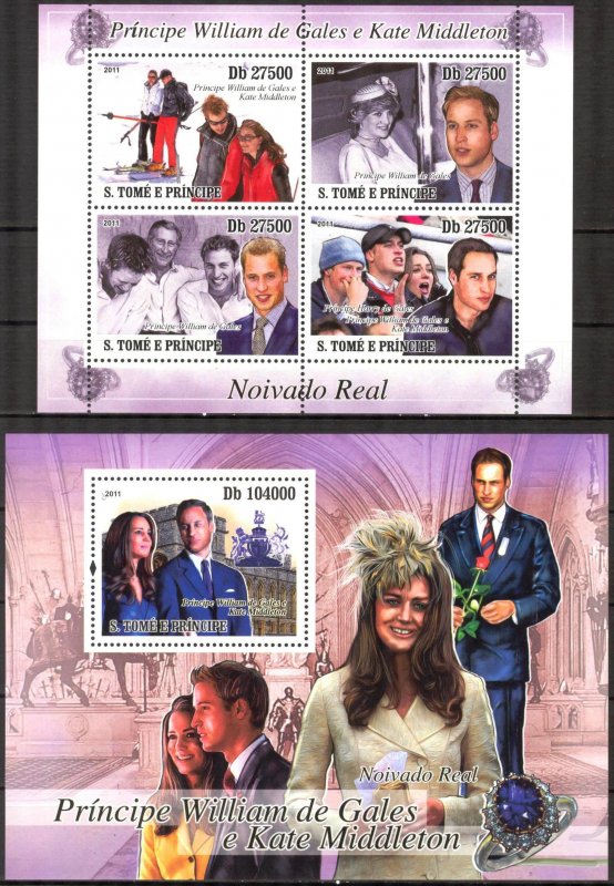 Sao Tome and Principe 2011 Royal Family sheet + S/S MNH