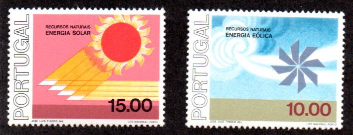 PORTUGAL 1318-9 MNH SCV $3.70 BIN $2.00 ENERGY