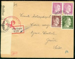 EDW1949SELL : GERMANY Registered cover from Gemeinschaftslager Gottmadingen