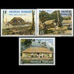 FR.POLYNESIA 1988 - Scott# 478-80 Trad.Housing Set of 3 NH