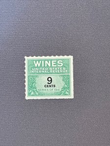 RE122, Wines 9 Cents, Mint, CV $11.00