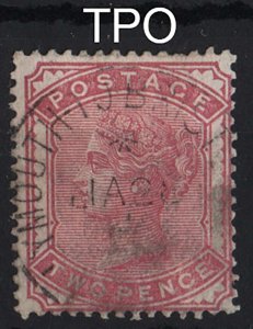 GB 1880 2d rose sg168 very fine used, scarce Plymouth to Bristol TPO cds, nice
