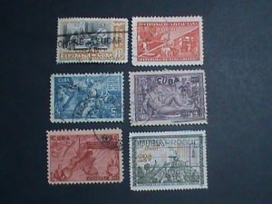 ​CUBA-SIX PICTORIAL CUBA LARGE USED-VERY OLD STAMP-VERY FINE PLEASE WATCH