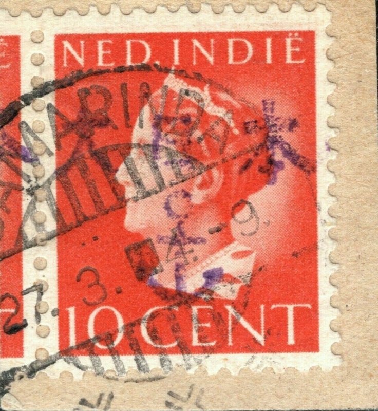 NED INDIE WW2 JAPAN DAI NIPPON SE BORNEO Samarinda Postmark LGREEN44