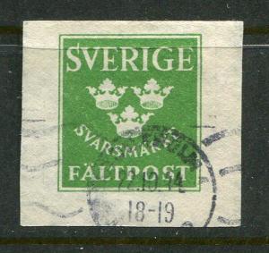 Sweden Faltpost Military Stamp Green