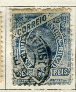 BRAZIL; 1894 early Liberty issue fine used 50r. value