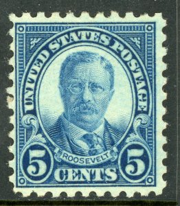 USA 1925 Fourth Bureau 5¢ Roosevelt Perf 10 Scott 586 MNH G230