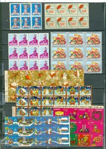 CANADA & US GOOD LOT of CHRISTMAS-EASTER + CINDERELLAS WELFARE STAMPS..(16) BLKS