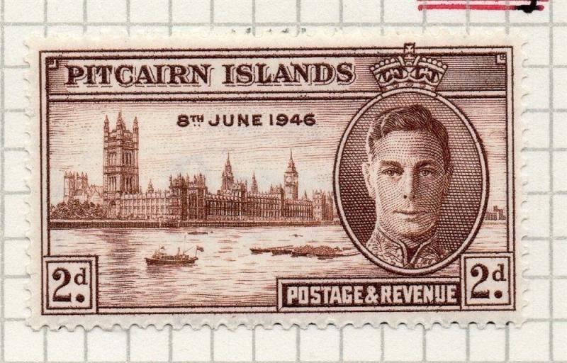 Pitcairn Islands 1946 Early Issue Fine Mint Hinged 3d. Victory Set 096343