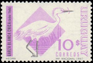 Uruguay #751-756, Complete Set(7), 1968-1970, Birds, Never Hinged