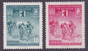 Germany DDR 239-40 MNH 1955 8th International Peace Race Prague-Berlin-Warsaw