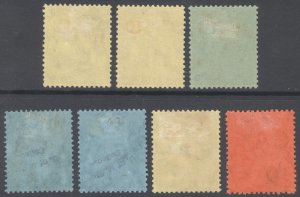 Antigua 1921 3d-£1 GV Definitive Watermark MCA Sc 58-64 SG 55-61 MLH Cat $330