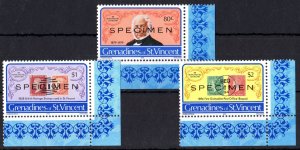 St.Vincent Grenadines 1979 Sc#173/175 STAMPS ON STAMPS/R.HILL Set (3) MNH