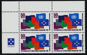 Micronesia 153 TL Block MNH Flags United Nations