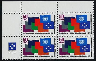 Micronesia 153 TL Block MNH Flags United Nations