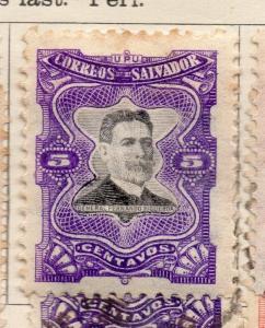 Salvador 1910 Early Issue Fine Mint Hinged 5c. 298263