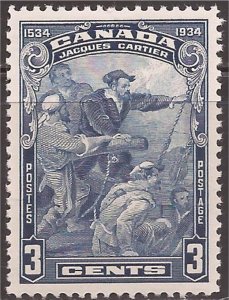 Canada - 1934 3c Jacques Cartier’s Arrival at Quebec - Stamp - MLH - Scott #208