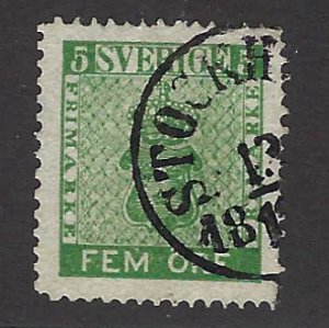 Sweden SC#6 Used VF hr SCV$20.00...Fill key spots!