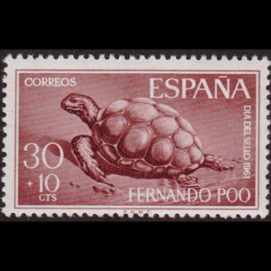 FERNANDO PO 1961 - Scott# B12 Tortoise 30c NH