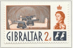 1960 British Colony GIBRALTAR 2d MH* Stamp A28P47F30433-