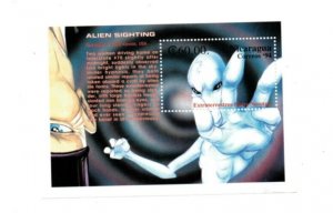 Nicaragua 1994 - Alien Sighting- Souvenir Stamp - Scott #2025 - MNH