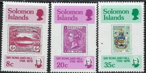 Solomon Is 393-95 MNH 1979 Sir Rowland Hill (fe9211)