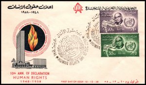 Egypt 457-458 Human Rights U/A FDC