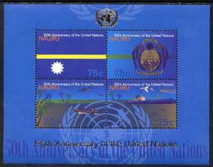 NAURU - 1995 - U N O, 50th Anniv - Perf Miniature Sheet - Mint Never Hinged