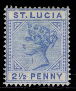 ST. LUCIA QV SG46, 2½d ultramarine, M MINT. Cat £14. DIE II