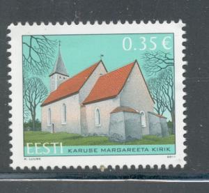 Estonia Sc 680 2011 St Margaret's Church stamp mint NH